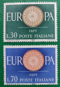 意大利邮票1960年欧罗巴 2全新