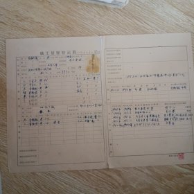 50年代龙烟铁矿李树樟个人资料 职工履历登记表、事故调查报告、介绍信、体检表、工人调查表、保证书
