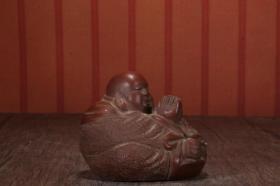 老紫砂紫砂弥勒佛 茶宠摆件