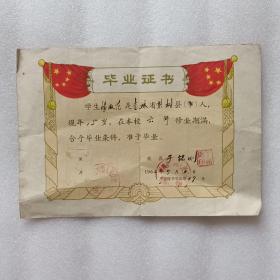 毕业证书1962年