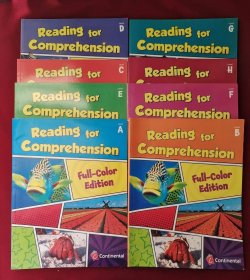 Reading for Comprehension Student Edition Full-Color Edition Level D(Grade A、B、C、D、E、F、G、H) 8本合售
