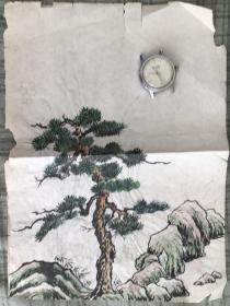 未裱国画 小品一幅 实物原图 现货供应 早期旧作品 也许有漏笔失误 也可能章法不全 书友看清再拍 按图发货 品相尺寸以图为准【货号：15601】