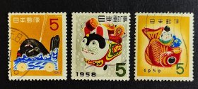 日本信销邮票【0008】三张