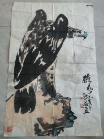 张世简（1926-2009，国画家） 国画作品《雄风》（乙亥年，1995年）