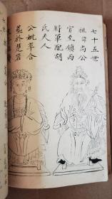 重磅 孤本 清光绪二十五年（1899年）广东梅州黄氏子孙毛笔手写手绘 黄氏族谱《江夏渊源》一厚册 内容丰富 上下古今 涵盖之多 颇为少见 其中先人画像赞共计三十多幅 均为毛笔手绘 珍贵异常