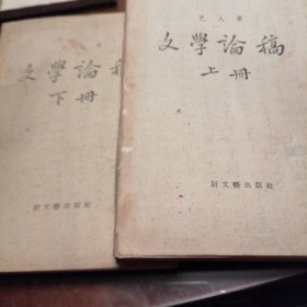文学论稿上，下两册合售
