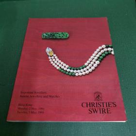 Important Jewellery Jadeite Jewellery and Watches 香港佳士得1994年重要的珠宝翡翠和手表