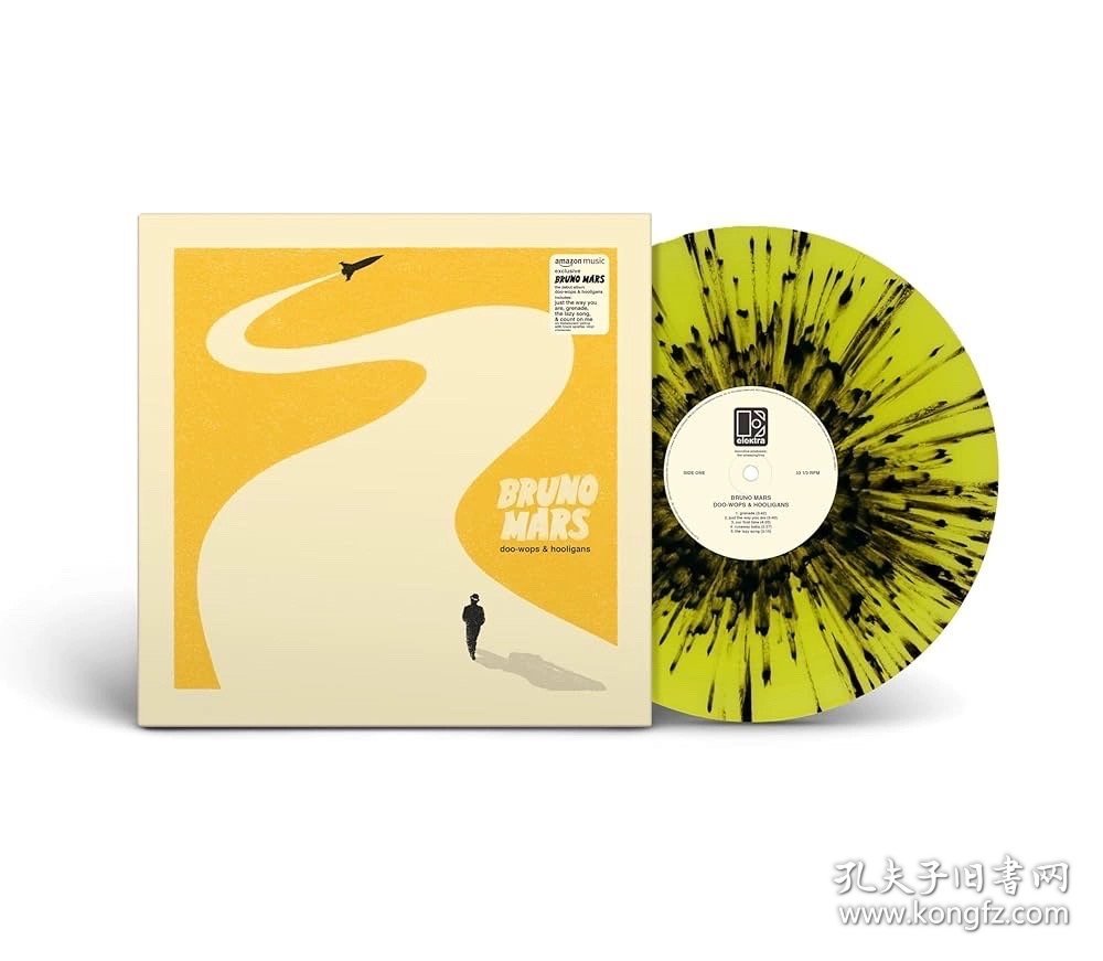 现货包邮Bruno Mars 火星哥 Doo Wops & Hooligans (RE) 黄黑喷溅胶 黑胶唱片LP 拍下不接受退款，全新未拆封唱片，所有唱片运输痕迹在所难免，不承担唱片内部不可见问题，如跳针、有炒豆声、划痕等问题！不承担运输冲顶、小折角等，偏远地区不包邮！