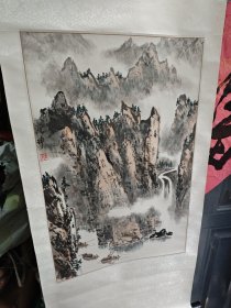 汪琤 山水画原装原裱