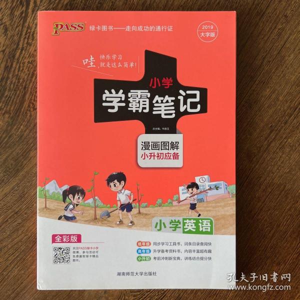 2018版 绿卡图书 学霸笔记漫画图解：小学英语（小升初必备 通用版 大字版 全彩版）