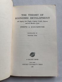 现货 英文原版 The theory of economic development: An inquiry into profits, capital, credit, interest, and the business cycle  经济发展理论  约瑟夫·阿洛斯·熊彼特 经济周期循环论：对利润、资本、信贷、利息以及经济周期的探究