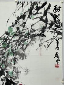 鲁 风  尺寸  124/80  托片 
1939年生，原名杨守森，山东鄄城人。中国花鸟画家。1964年毕业于贵州大学艺术系。从事工艺美术设计16年，1980年成为专业画家。曾先后在国内外发表作品近千幅，在贵州、宁夏、天津、高雄、山东、北京等地举办个展。作品入选全国六、七、八届美展。有《鲁风花鸟画集》两种发行。现为贵州省政协八届委员、贵州美协副主席、贵州花鸟画研究会会长、