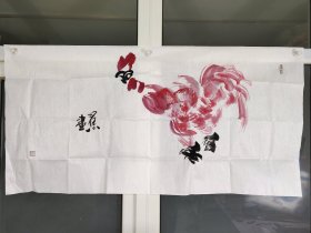 著名画家翟丽芬，笔名翟心作品，画尺寸137X68.5㎝厘米，保老保真