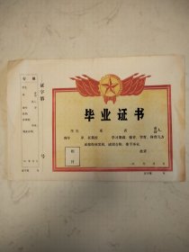 毕业证书 空白 带存根