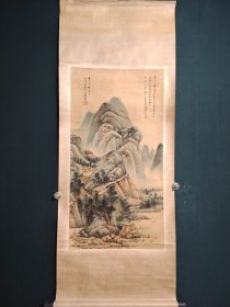 编号CE104 山水 材质:宣纸 一物一图 装裱尺寸:142cm×54.5cm 画心尺寸:84.5cm×44cm