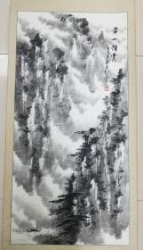 李晓琳 水墨山水画 一幅