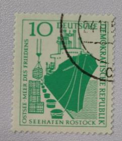 德国邮票 东德 1960年远洋港口 1全销