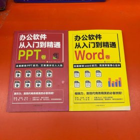 办公软件自学Word PPT Excel从入门到精通 wps教程表格制作函数办公软件书籍（两本）