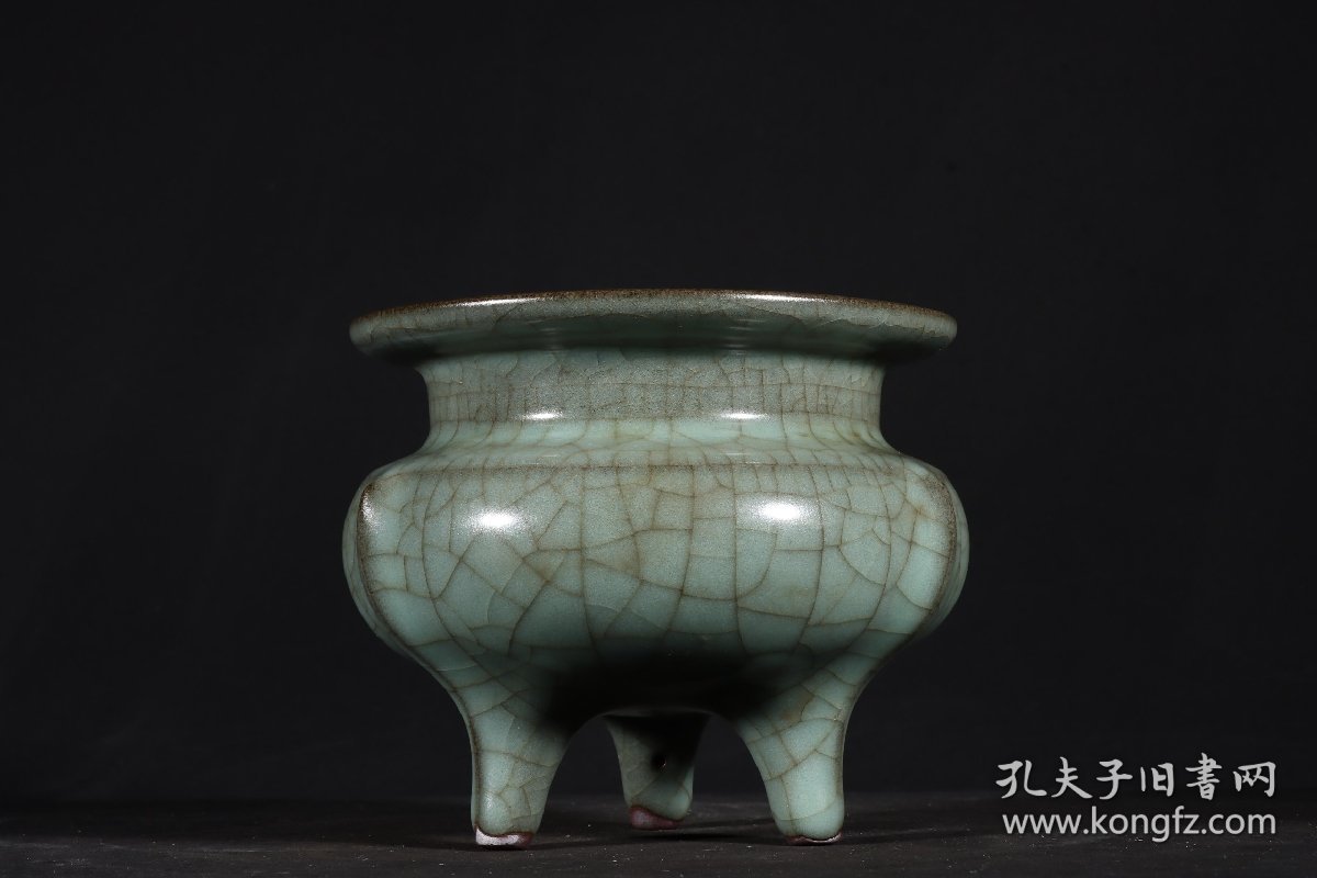 旧藏南宋 青釉鬲式琴炉