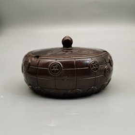 古玩铜器收藏，楚汉象棋罐 茶叶罐，雕刻细致，做工精湛，形制端正! 产品规格 重量 如下图：