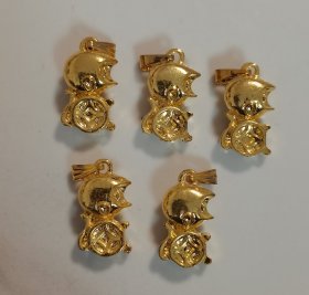 猴形镀金小挂饰 5只