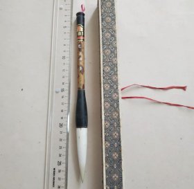 积艺斋上海工艺日本展“劳动最光荣”之”光”纯羊毫毛笔单支盒装