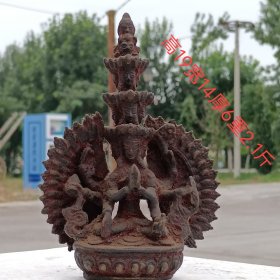 朱砂铜佛，保存完好品相一流。