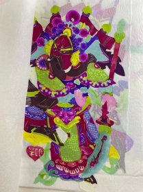 中国民间剪纸 三国人物 点色剪纸(超大剪纸·一盒10张)