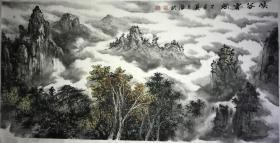 河南美协会员梁汉林四尺整山水