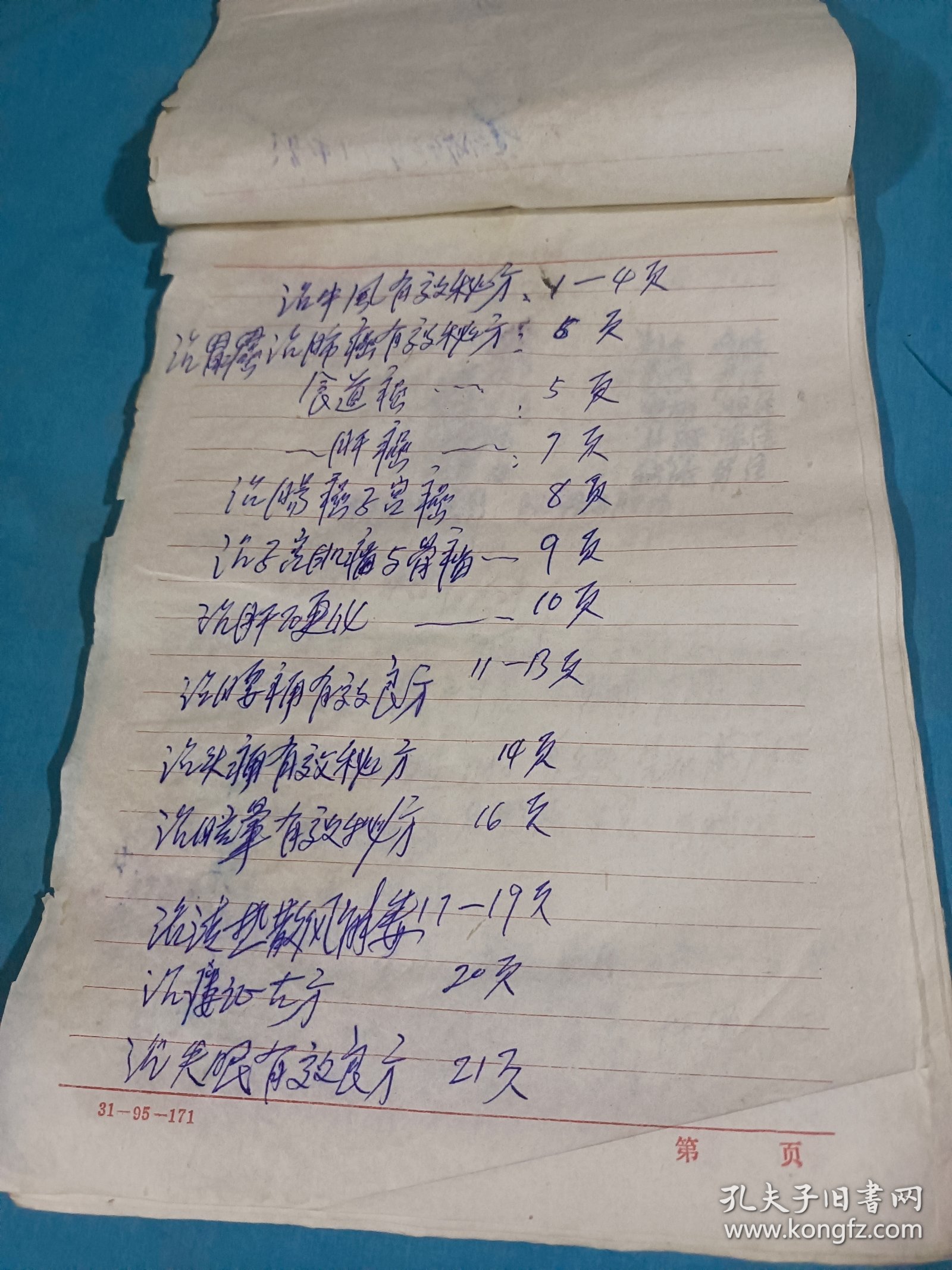 古今奇难杂证秘方，手写医药方