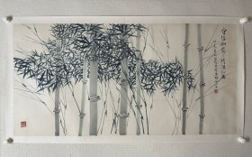 爱新觉罗 金连经 69*138cm，托片 金连经（1940年8月—），别名爱新觉罗连经，满族，北京人。擅长中国画、版画。1966年毕业于中央美术学院版画系。北京画院专职画家、艺术室主任、北京市政协委员、中国美术家协会员。