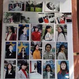 90年代美女照片（22张） 【实拍如图】有四川大学 电子科大 等署名 应为参加飘柔姿彩平面模特选秀活动