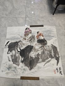 画家江彝澧人物画