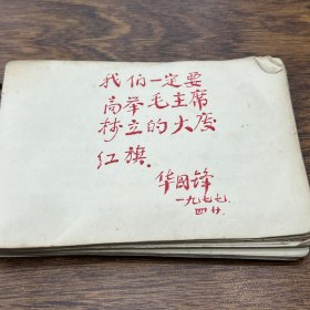 老日记本老笔记本 有华国锋题字 写满了中药单方 非常少见