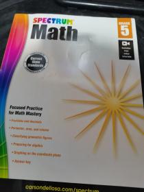 Spectrum Math Workbook Grade 5英文原版 Spectrum 数学练习册