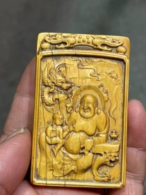 古玩旧藏高级塑料佛牌子 尺寸4.0/6.5/1.0