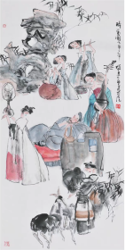 施大畏 字画国画四尺竖幅人物画03精品（买家自鉴）