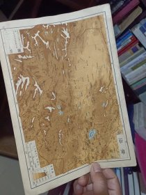 16开民国地图1张：《青海》【从《申报》1939年出版的《中国分省地图》中拆下来的，有如图污迹】