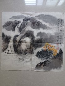 山水画家沈晓帆作