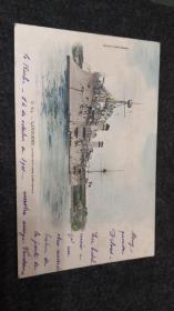 1901年法国军舰明信片实寄