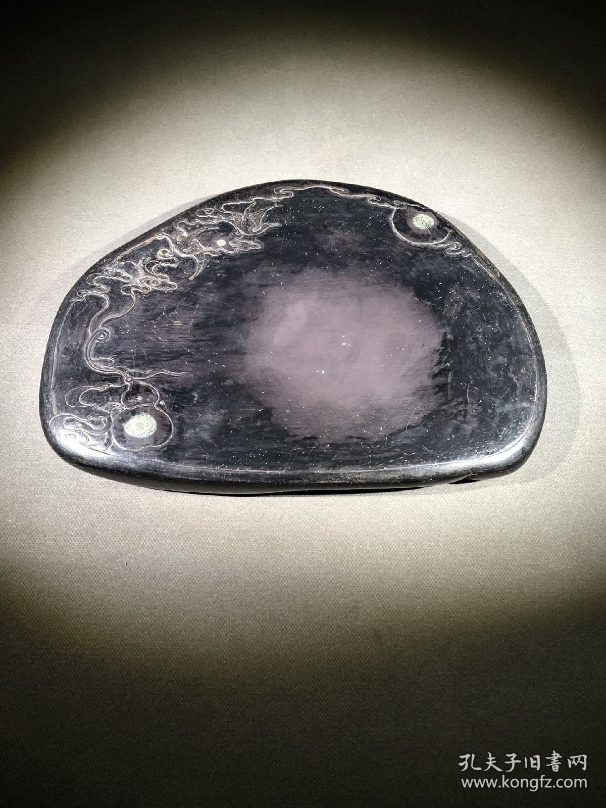 点击查看原图 汪由敦端砚祥云仙鹤葫芦