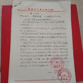 1969年4月9日，检举揭发类材料 8张，河南省林县（今林州市）。（生日票据，历史档案，手写资料类收据）。（33-7）