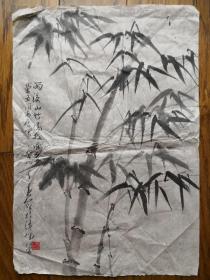 张亿霖1974年画精品竹子图软片