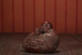 老紫砂紫砂弥勒佛 茶宠摆件