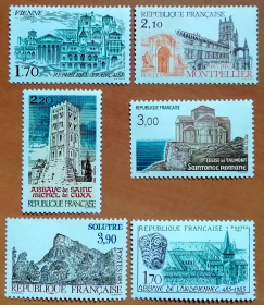 FR2法国1985年旅游邮票 6全 新