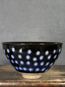 宋代建窑窑变天目釉供御茶盏。lxl
