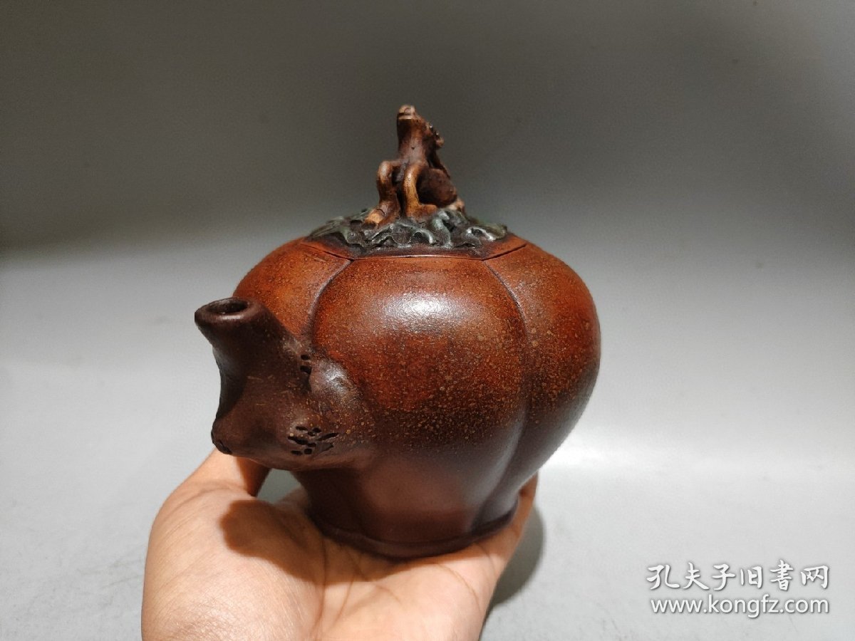 旧藏紫砂壶灵鹿壶蒋蓉