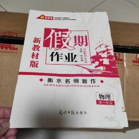 衡水名师新作 新教材版假期作业 物理 高一年级