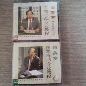 189光盘VCD：田英章（毛笔书法专业教程）（硬笔行书专业教程 ）   9张光盘盒装