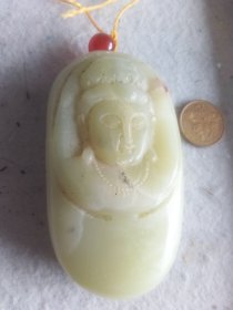 下乡一线收到玉雕把件一块！约8.厘米包玉石不含底座